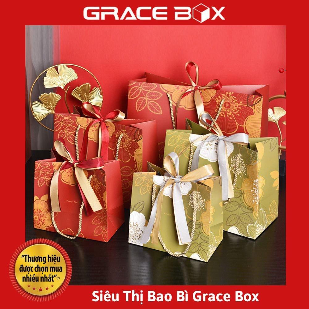 Túi Giấy Quà Tặng Phong Cách Á Đông Sang Trọng - Nhiều Kích Thước - Siêu Thị Bao Bì Grace Box