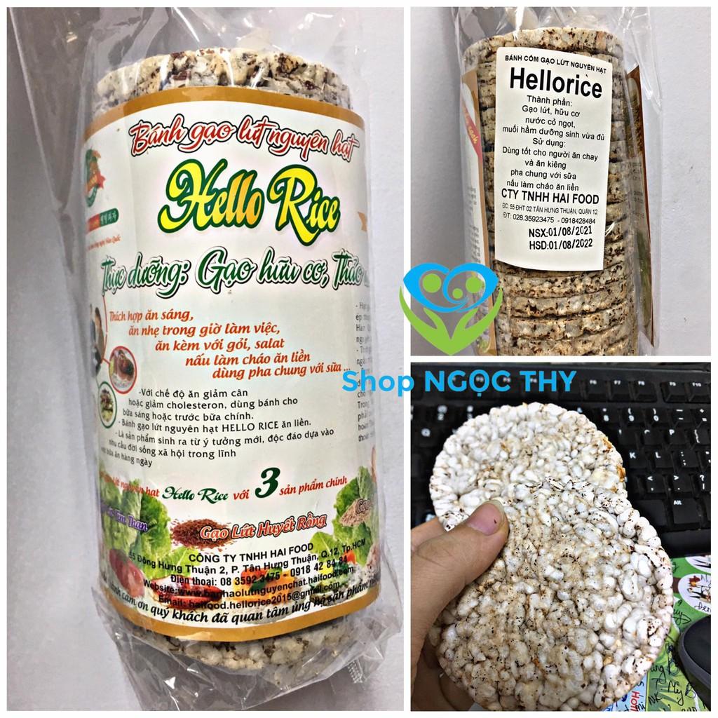 Bánh gạo lứt ăn kiêng Hello Rice, bánh gạo lức nguyên hạt 300gr/500gr