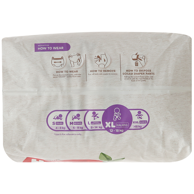 Tã quần Huggies Platinum natural made size XL 38 miếng (cho bé 12 - 18kg)