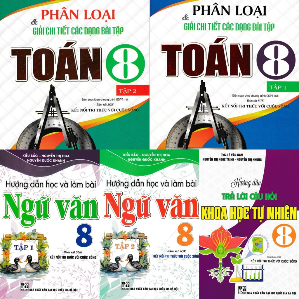 Combo Bộ Sách Tham Khảo Toán - Văn - Khoa Học Tự Nhiên Lớp 8