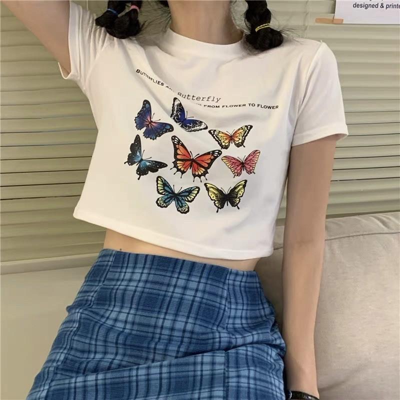 Áo croptop in 3D dưới 60kg - 8 con bướm