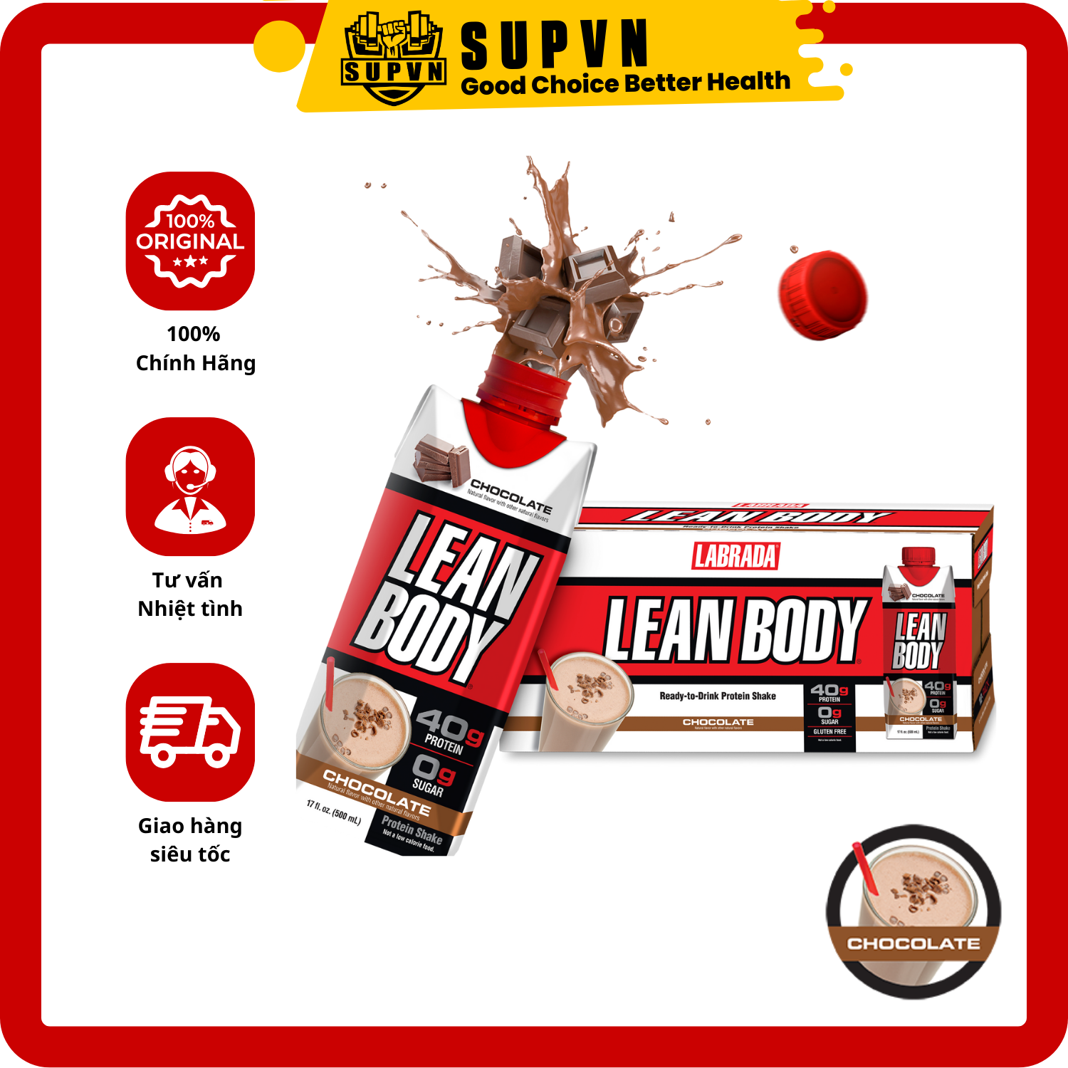 LABRADA LEAN BODY RTD - SỮA THAY THẾ BỮA ĂN HOÀN CHỈNH BỔ SUNG PROTEIN, VITAMIN HỖ TRỢ TĂNG CƠ GIẢM MỠ DẠNG NƯỚC