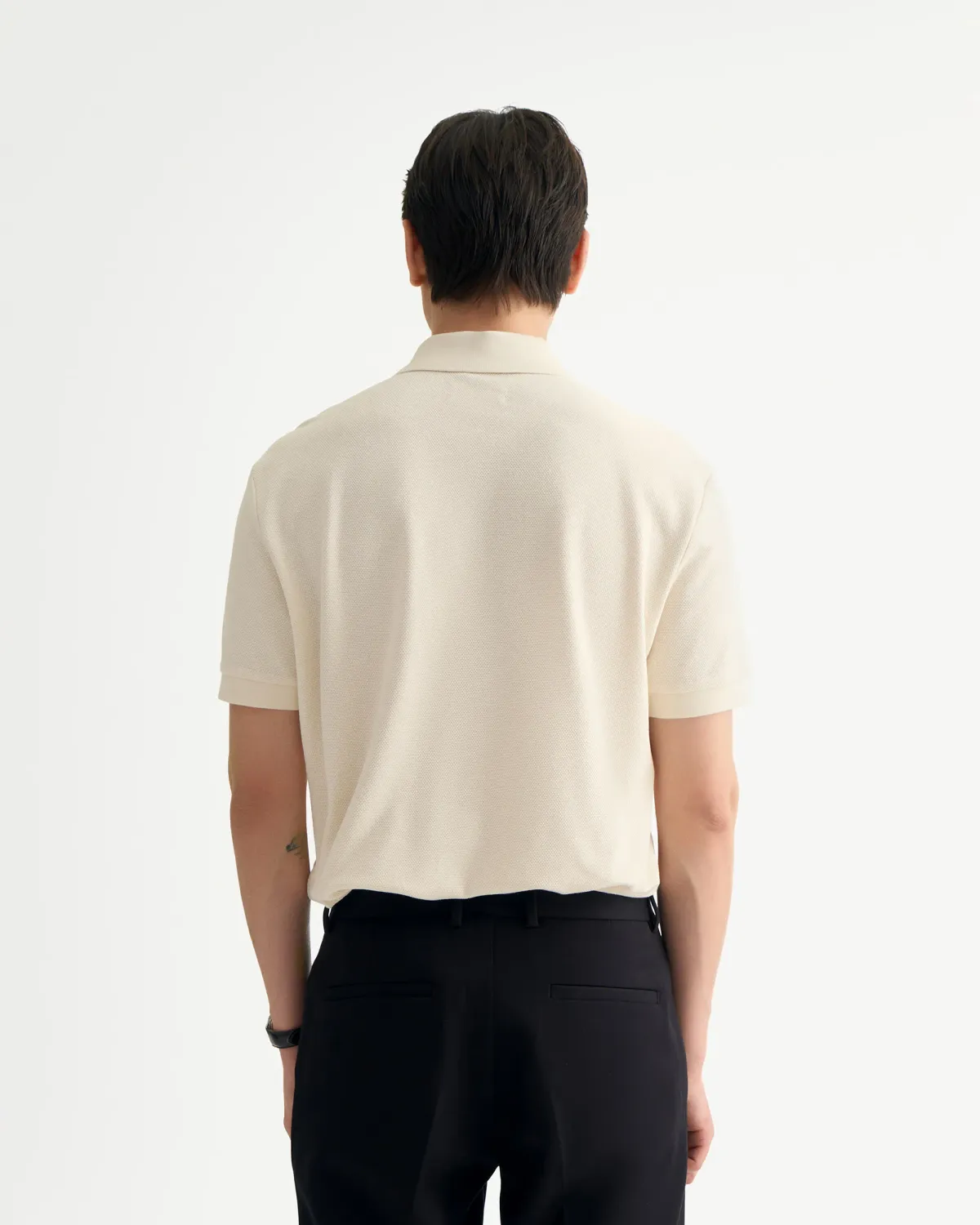 Áo Polo Nam Cotton Tay Ngắn Dệt Lưới Form Fitted - ROUTINE 10F25POL018