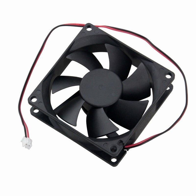 Gdstime 1 Piece DC 24V Dual Ball 80mm x 25mm 8cm 2Pin Heatsink Case Cooling Fan 80*80*25mm 8025 PC Brushless Motor Cooler