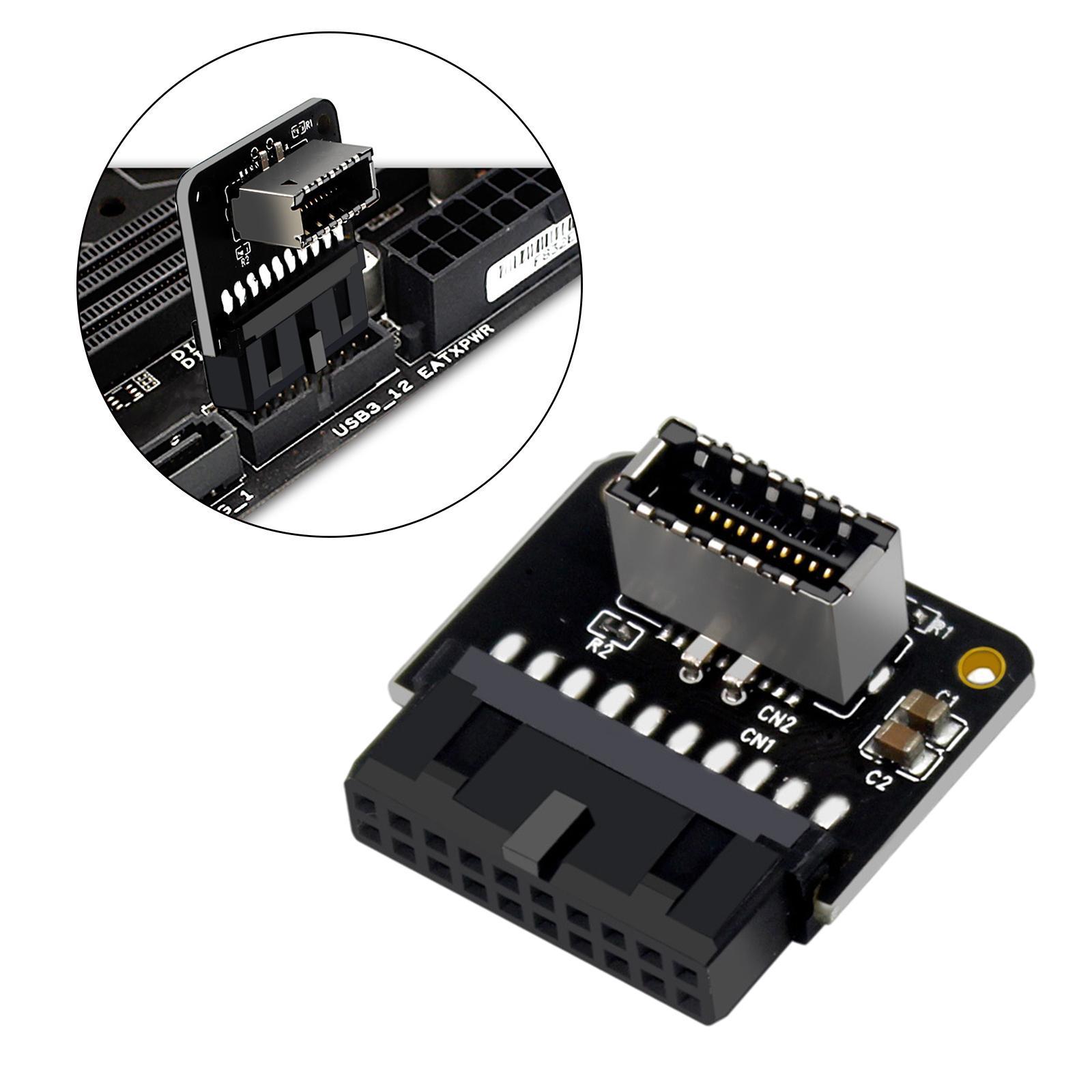 USB3.0 19P 20P to TYPE-C 90 Degree Adapter PH73A