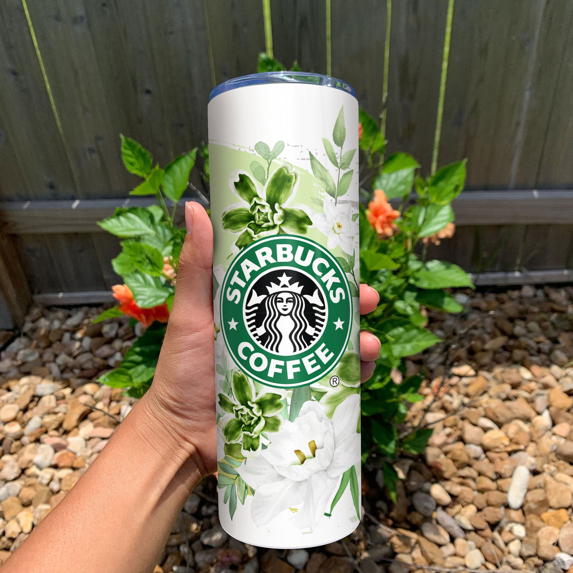 Bình Nước Starbucks Hoa - Bình Giữ Nhiệt Starbucks Hoa - Ly Starbucks Hoa - Bình Nước Giữ Nhiệt Starbucks Hoa 2 Lớp Thép Không Gỉ SUS304 - 600ml