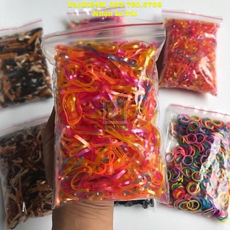 100GR - 500GR CHUN BUỘC TÓC Nịt buộc tóc màu đen và nhiều màu