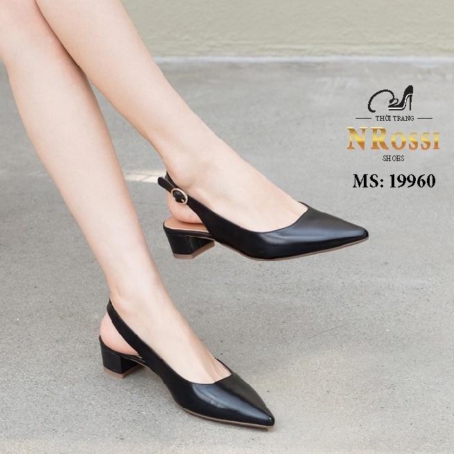 FREESHIP Giày cao gót nữ 3 phân hở gót thời trang big size 40 41 42 43 44