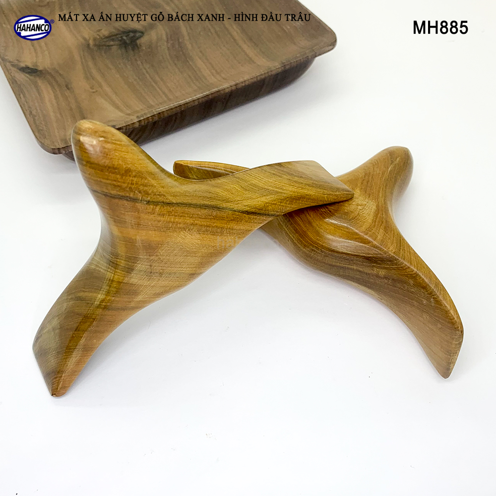 Dụng cụ day ấn huyệt mát xa hình đầu Trâu gỗ Bách Xanh (MH885) Chăm sóc sức khỏe cho gia đình