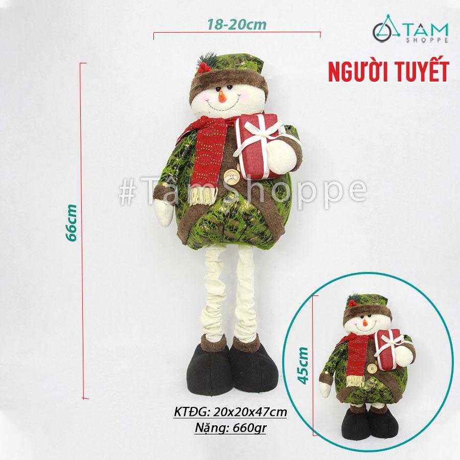 Thú nhồi bông ông già noel tuần lộc người tuyết chân rút QTNOEL-05