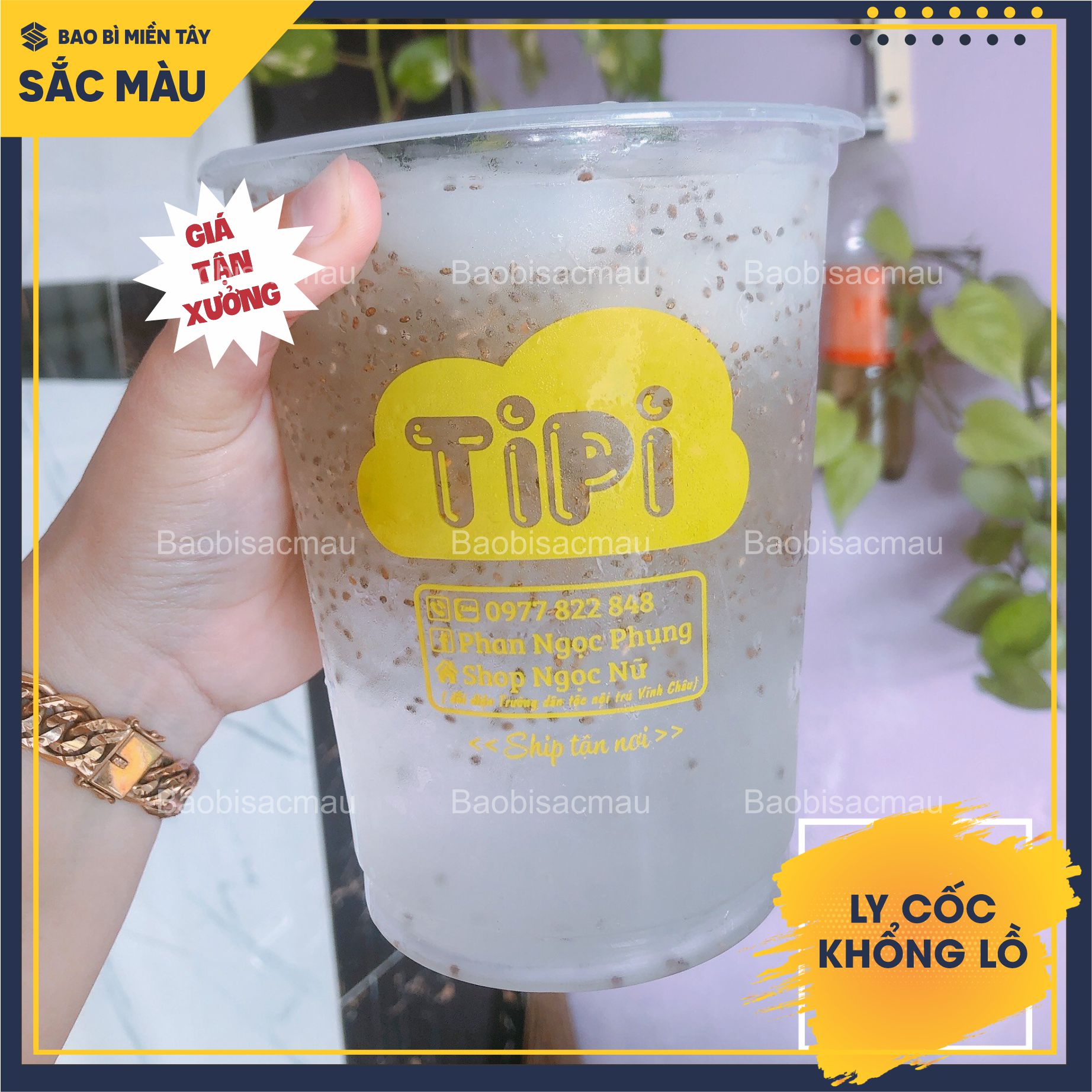 Sỉ 50 cốc nhựa/ ly nhựa PP khổng lồ 800ml, 900ml, 1000ml kèm nắp