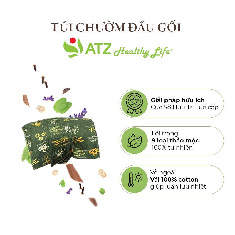 Túi Chườm Đầu Gối Thảo Dược - ATZ Healthy Life - Nóng Lạnh Đa Năng - Giảm Đau Xương Khớp - Đỏ