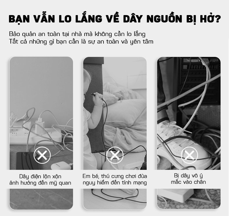 Hộp Đựng Ổ Cắm Điện, Dây Điện An Toàn Cho Trẻ Nhỏ, Gọn Gàng Cao Cấp