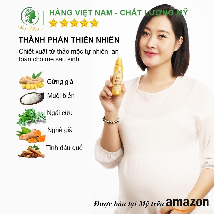 Bộ muối gừng giảm eo sau sinh dưới 3 tháng WonMom