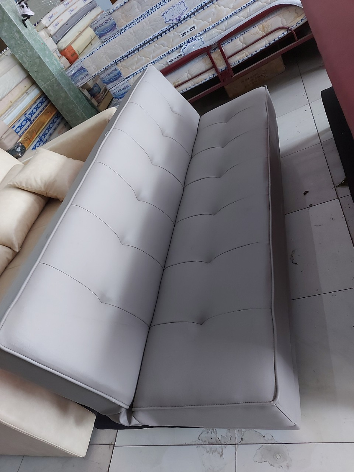 Sofa giường Special 1m7 da màu xám tùy chọn Juno Sofa