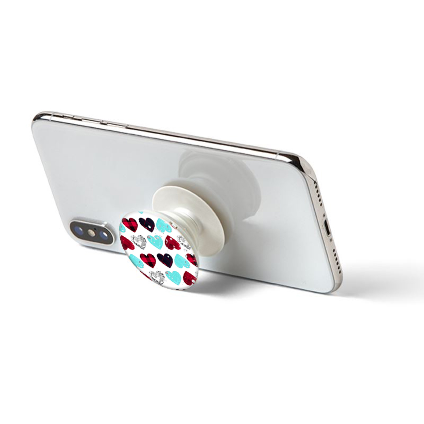 Gía đỡ điện thoại đa năng, tiện lợi - Popsockets - In hình HEART 07 - Hàng Chính Hãng