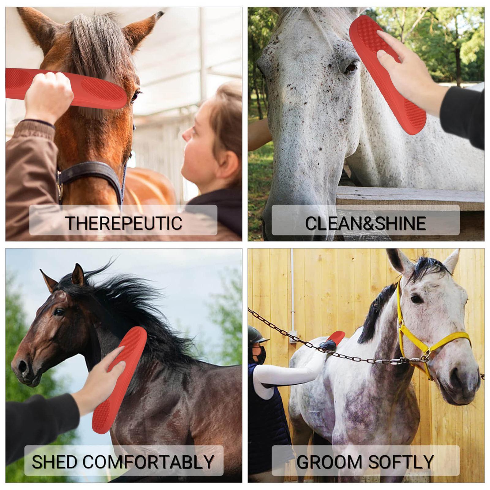 6in1 Horse Brush Detangling Hair Comb Pet Hair Cleaning Horse Grooming Brush