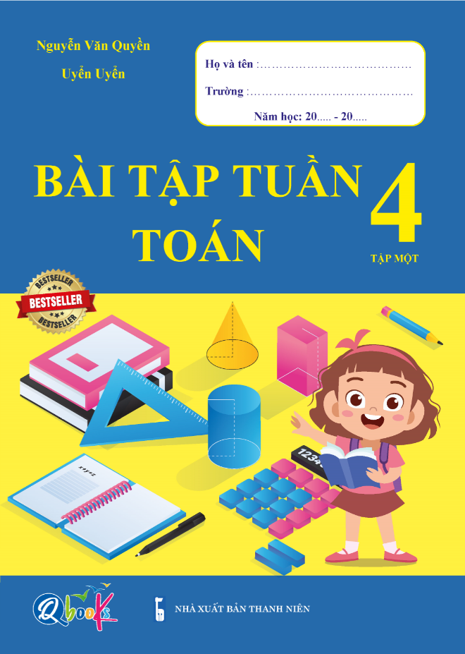 Combo Bài Tập Tuần và Đề Kiểm Tra - Toán và Tiếng Việt 4 - Học Kì 1 (4 cuốn)