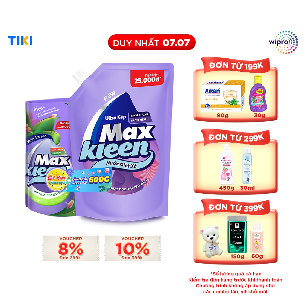 COMBO TÚI NƯỚC GIẶT XẢ  NƯỚC LAU SÀN BAN MAI THANH MÁT 2.4KG 2.2KG  600G – Huyền diệu 2.4kg