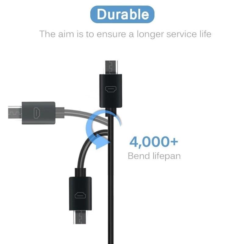 Micro USB Universal Data Cáp tiêu chuẩn Tiêu chuẩn Đầu cỏi nhảy dù dài 1m / 2m / 3M cổng Micro USB cho điện thoại Android màu: White-3M