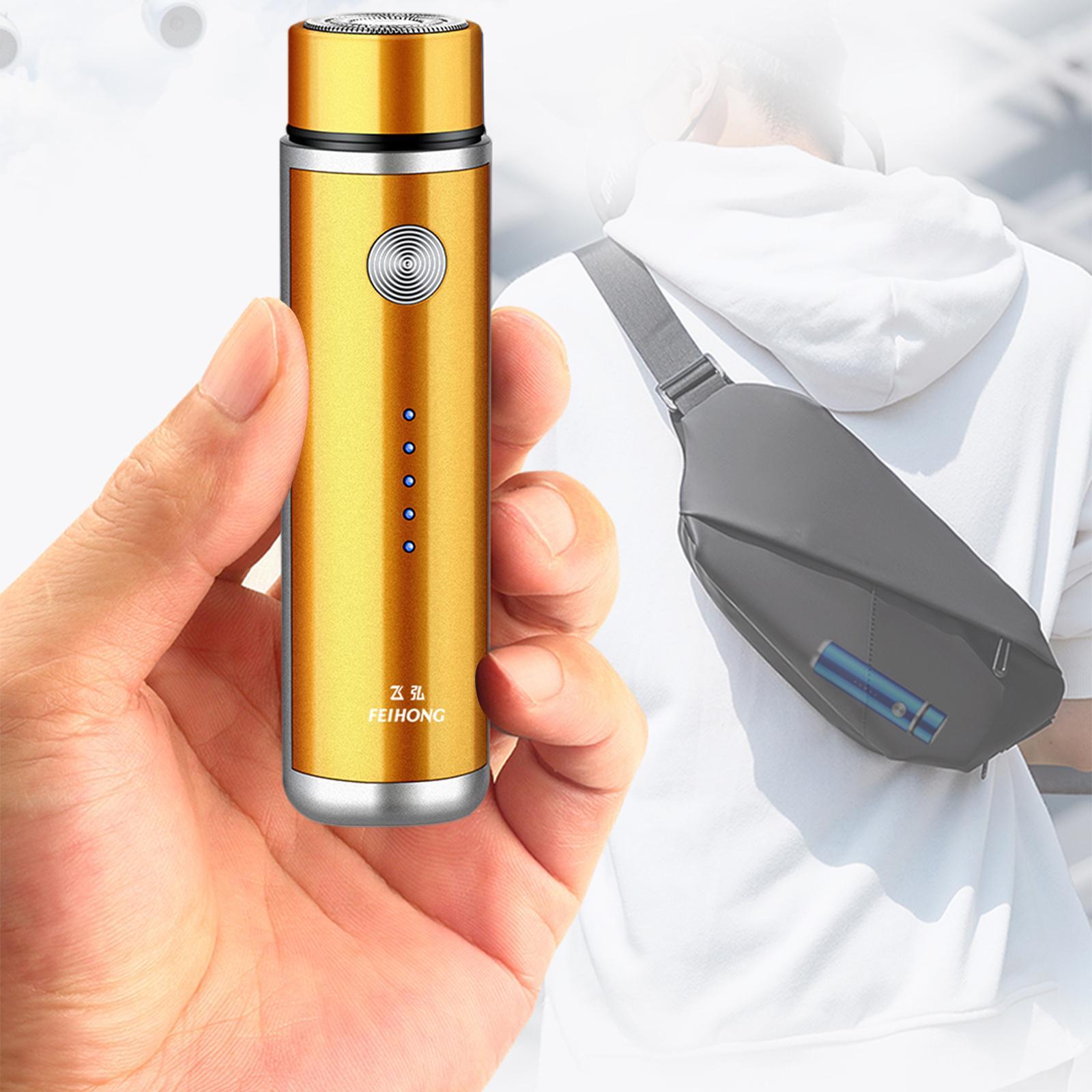 Men Mini Electric Shavers, Electric Razors with LED Indicator Shaving Machine Washable Rechargeable Shaving Razors for Travel Business Hotel