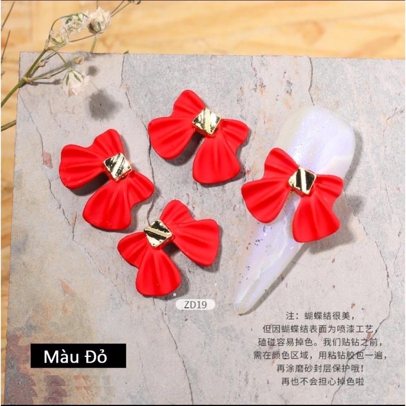 Charm Nơ Nail, phụ kiện trang trí móng tay