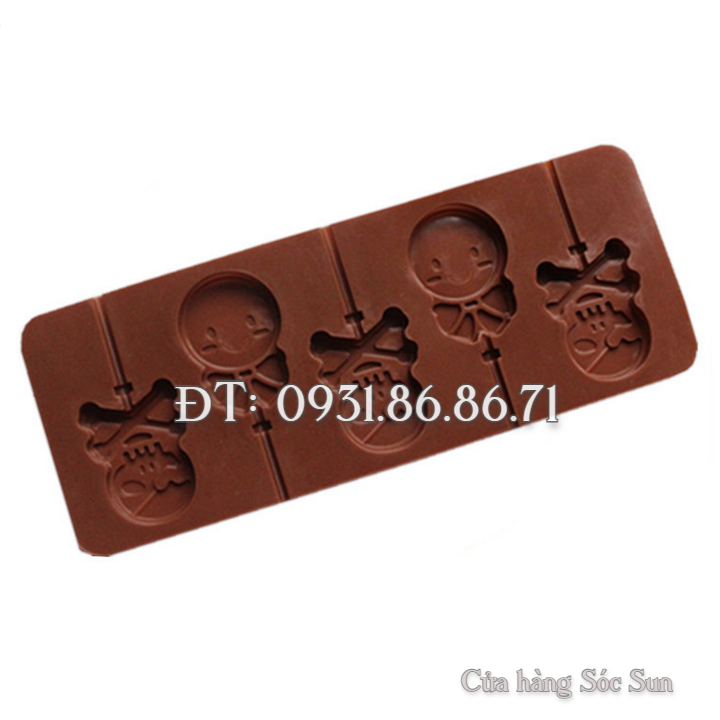 Khuôn silicon 5 hình đầu lâu - Mã số 1464
