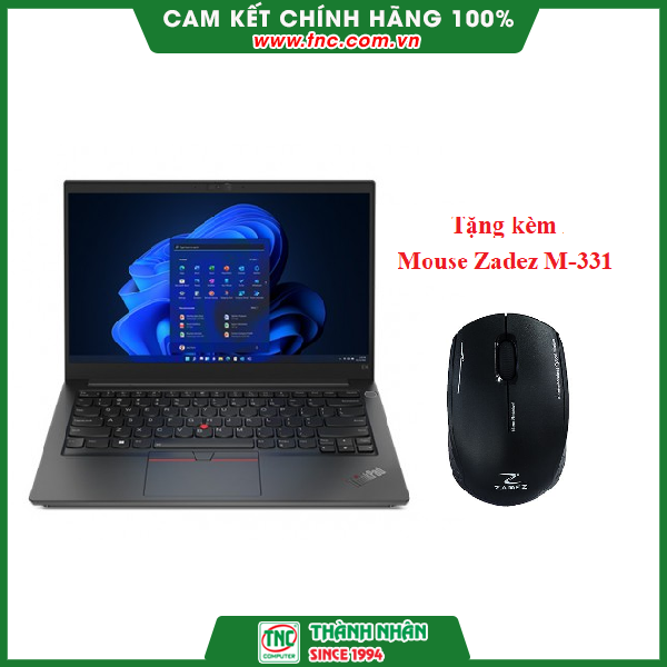 Laptop Lenovo ThinkPad E14 Gen 4 21E300DPVA (Đen) - Tặng kèm chuột Zadez M-331 - Hàng chính hãng