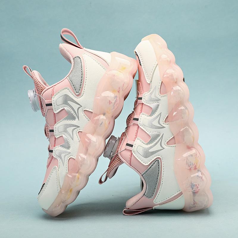 Giày Sneakers Trẻ Em Cho Bé Trai Bé Gái Lưới Giày Tennis Thoáng Khí Thể Thao Chạy Bộ Da Trẻ Em Giày Đi Bộ Color: Pink Shoe Size: 33