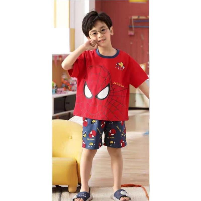 Bộ thun cotton siêu nhân nhện Spider Man bé trai (12-40 kg