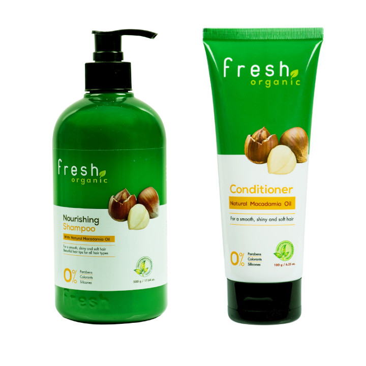 Dầu gội fresh Organic Macadamia oil (500g) + Tặng 1 dầu xả fresh Macadamia (180g)