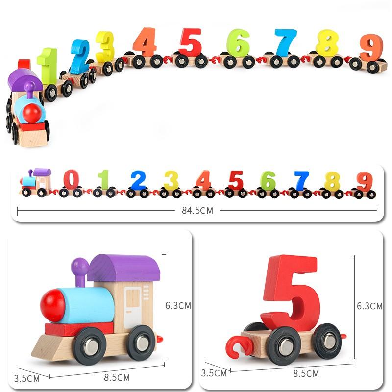 Bộ Đồ Chơi Tàu Hỏa Gỗ Các Chữ Số Từ 0=>10