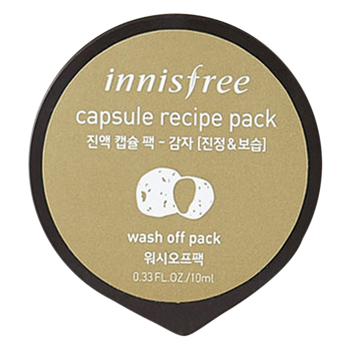 Mặt Nạ Rửa Tăng Cường Dưỡng Ẩm &amp; Làm Mềm Da Từ Khoa Tây Innisfree Capsule Recipe Pack - Potato (10ml)