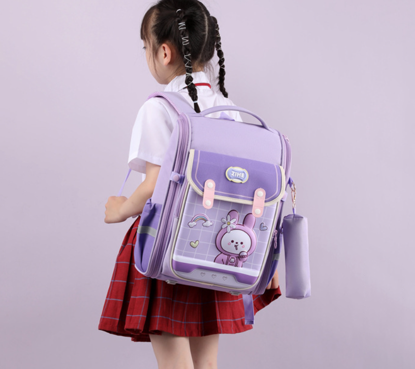 Balo học sinh cấp 1 và 2 siêu nhẹ chống gù chống nước cao cấp phong cách nhật bản