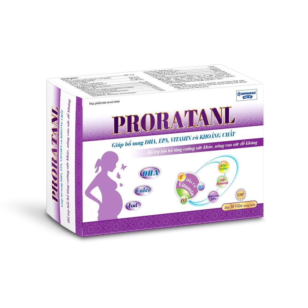 Viên uống bổ bà bầu Proratanl Hộp 30 viên - Bổ sung DHA - EPA - Vitamin & khoáng chất - Rostex- Tủ Thuốc Bảo Châu