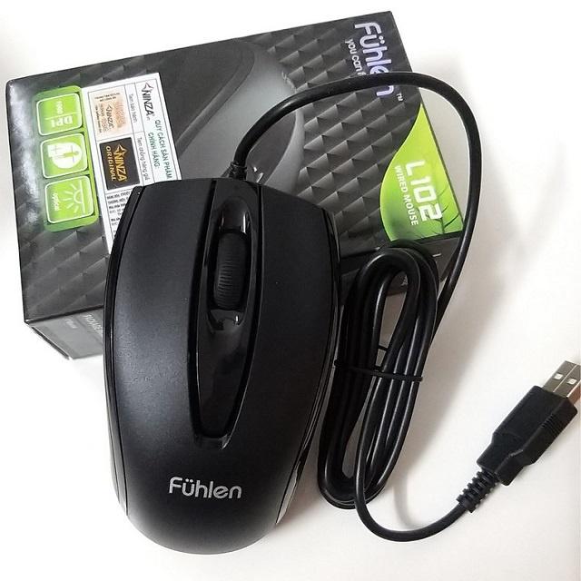 Chuột Fuhlen L102 (USB/đen) hàng chính hãng