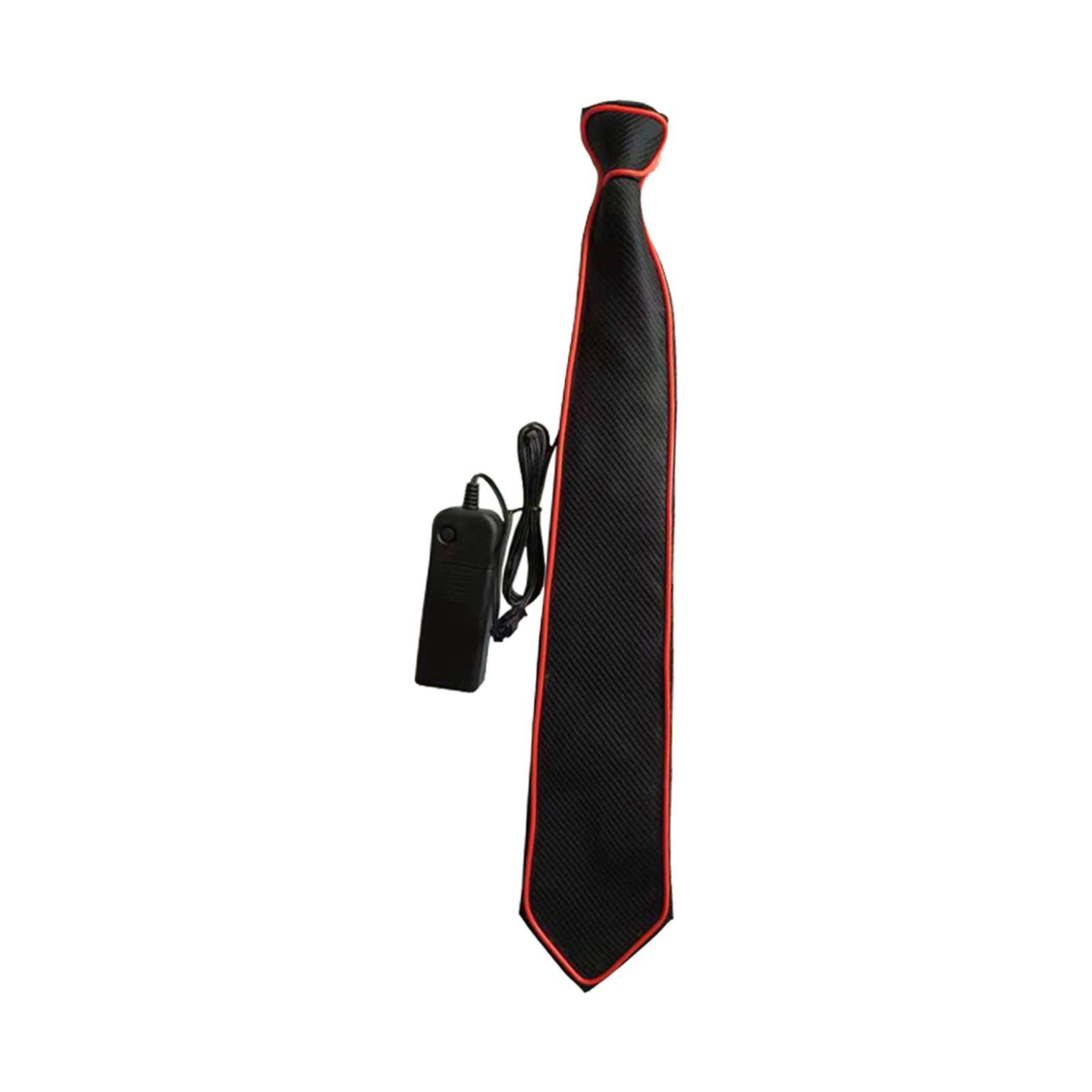 LED Necktie Formal 40Cmx7cm Glowing Tie for Clubs Concerts Parties Cosplay Fashion Show