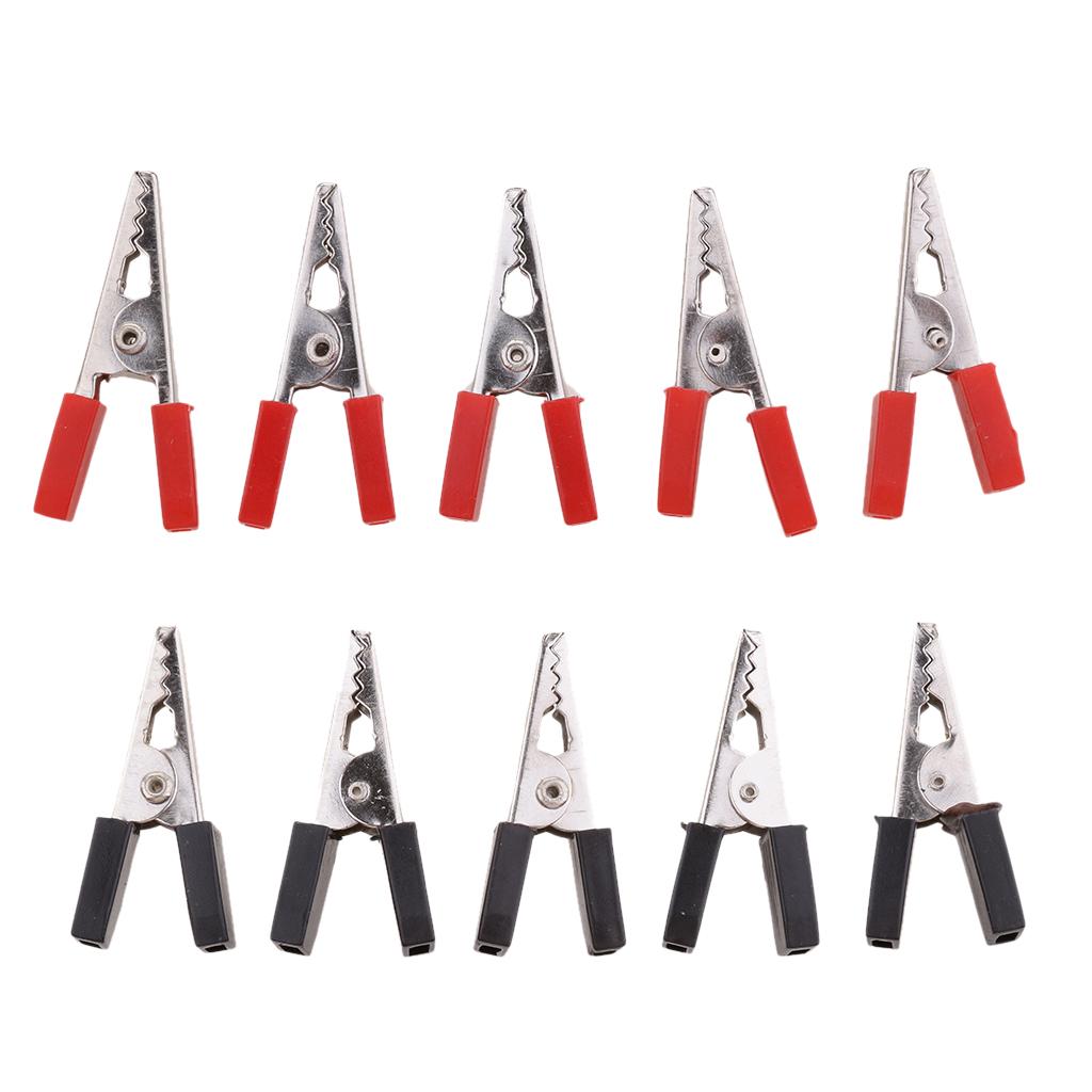 10 Pieces 35mm Alligator Crocodile Test Clips Clamps Lead Probe Connector