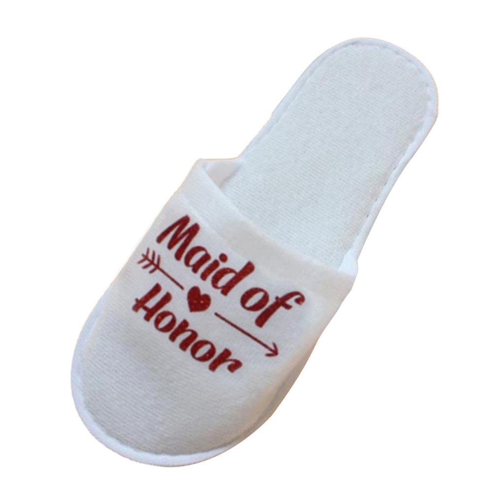 Bride Wedding  Party Slippers Maid of Honor SPA Slippers
