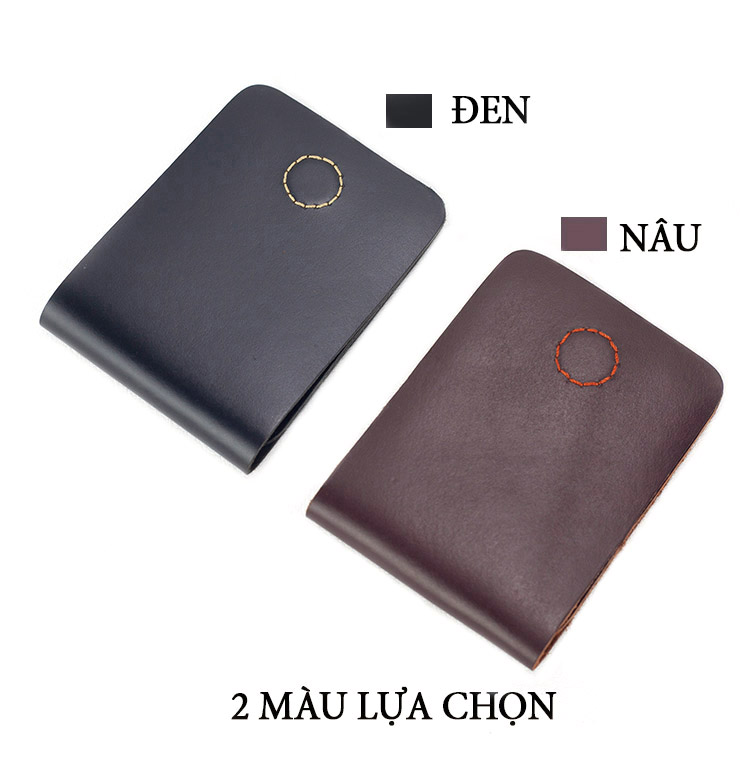 Hình ảnh Ví sen 3 da bò Pullup V122, bóp mini nam nhỏ gọn hai màu đen và nâu, đường chỉ may tinh tế, đựng thẻ kẹp tiền tiện lợi,fullbox, thương hiệu Bụi leather chuyên đồ da thật