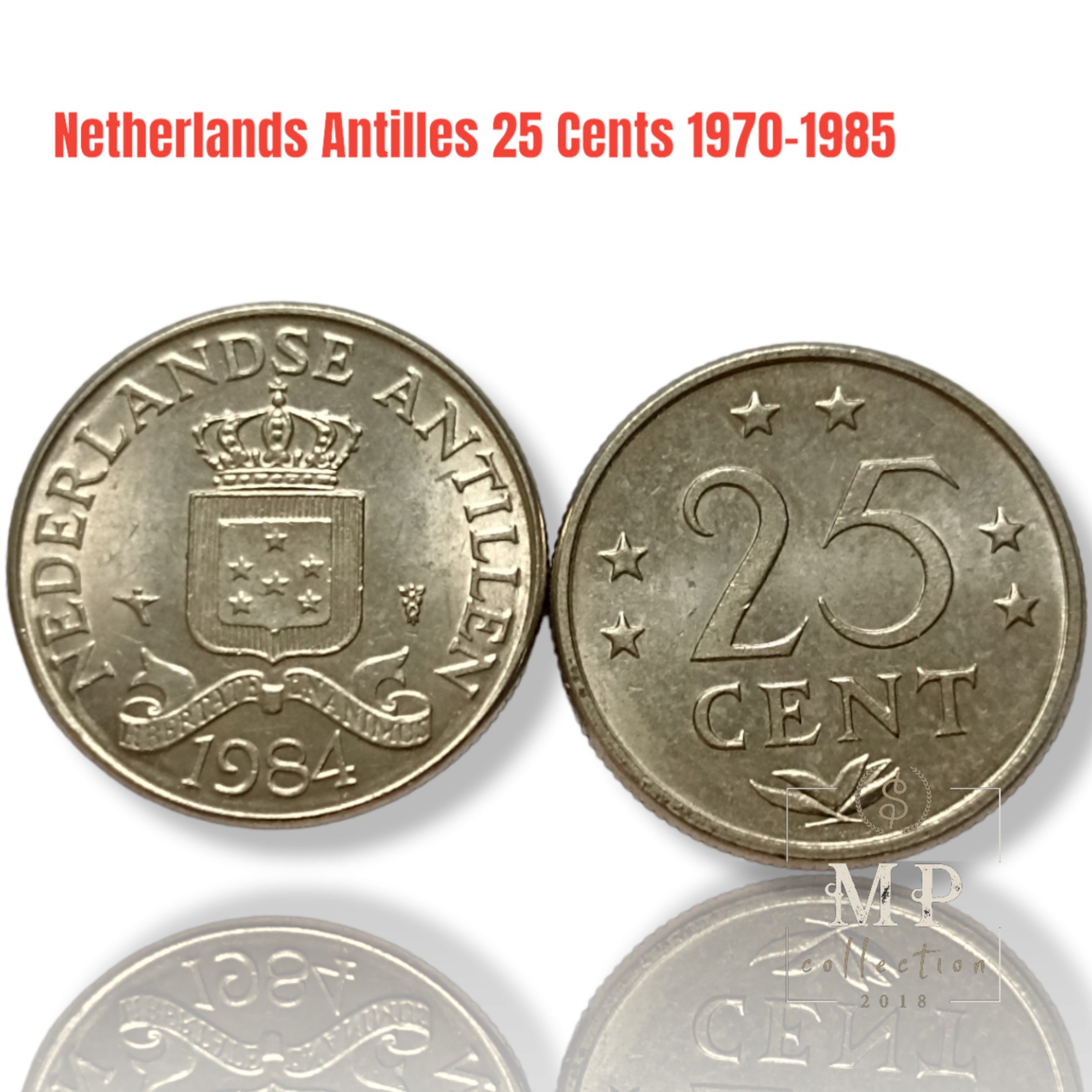 Đồng xu Netherlands Antilles 25 Cents 1970-1985