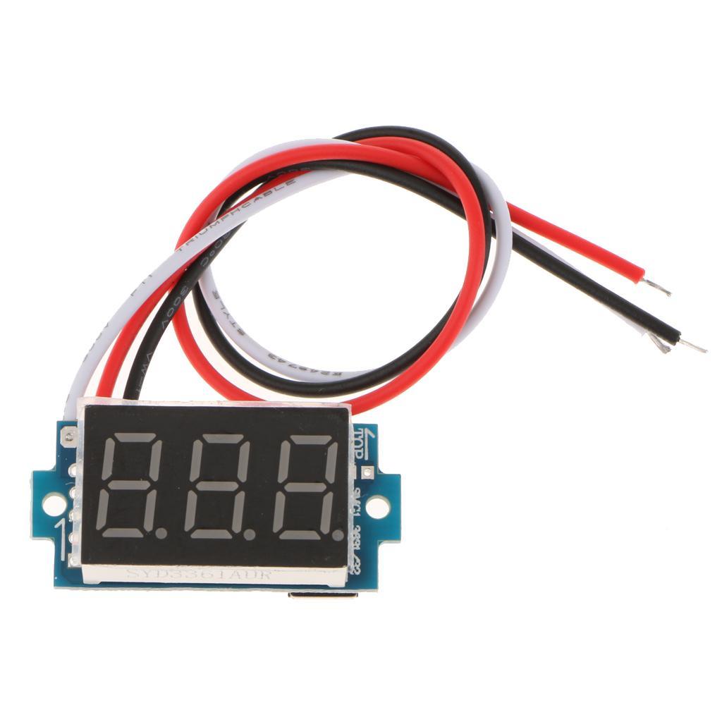 3 Wire DC3.5-30V Digital Volt Meter Car Motor 0.36'' LED