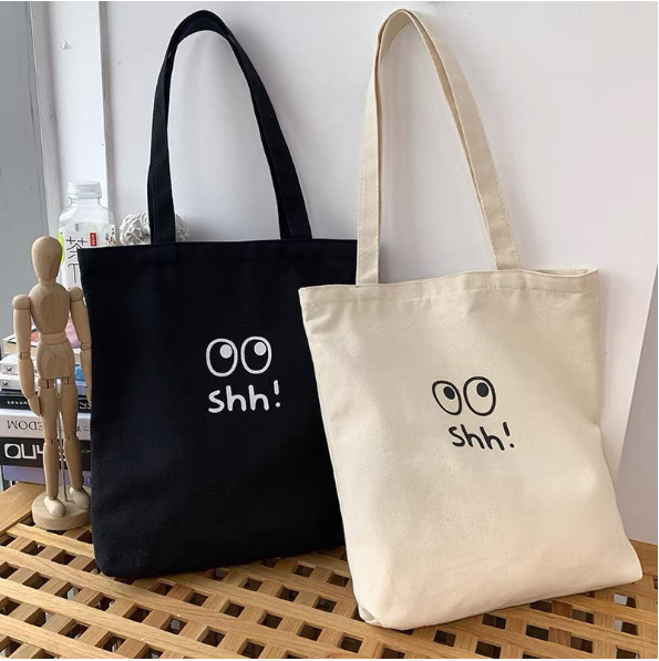 Túi tote nữ xinh đi học cute vải canvas trơn đeo vai đáng yêu cỡ lớn vừa sách vở giá rẻ thời trang học sinh dễ thương