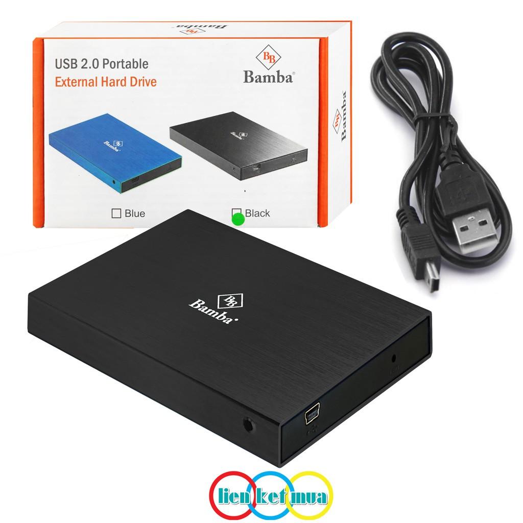 Box SSD, HDD 2.5 chuẩn 2.0 vỏ nhôm siêu bền B1 - Hộp đựng ổ cứng để biến SSD, HDD laptop thành ổ cứng di động