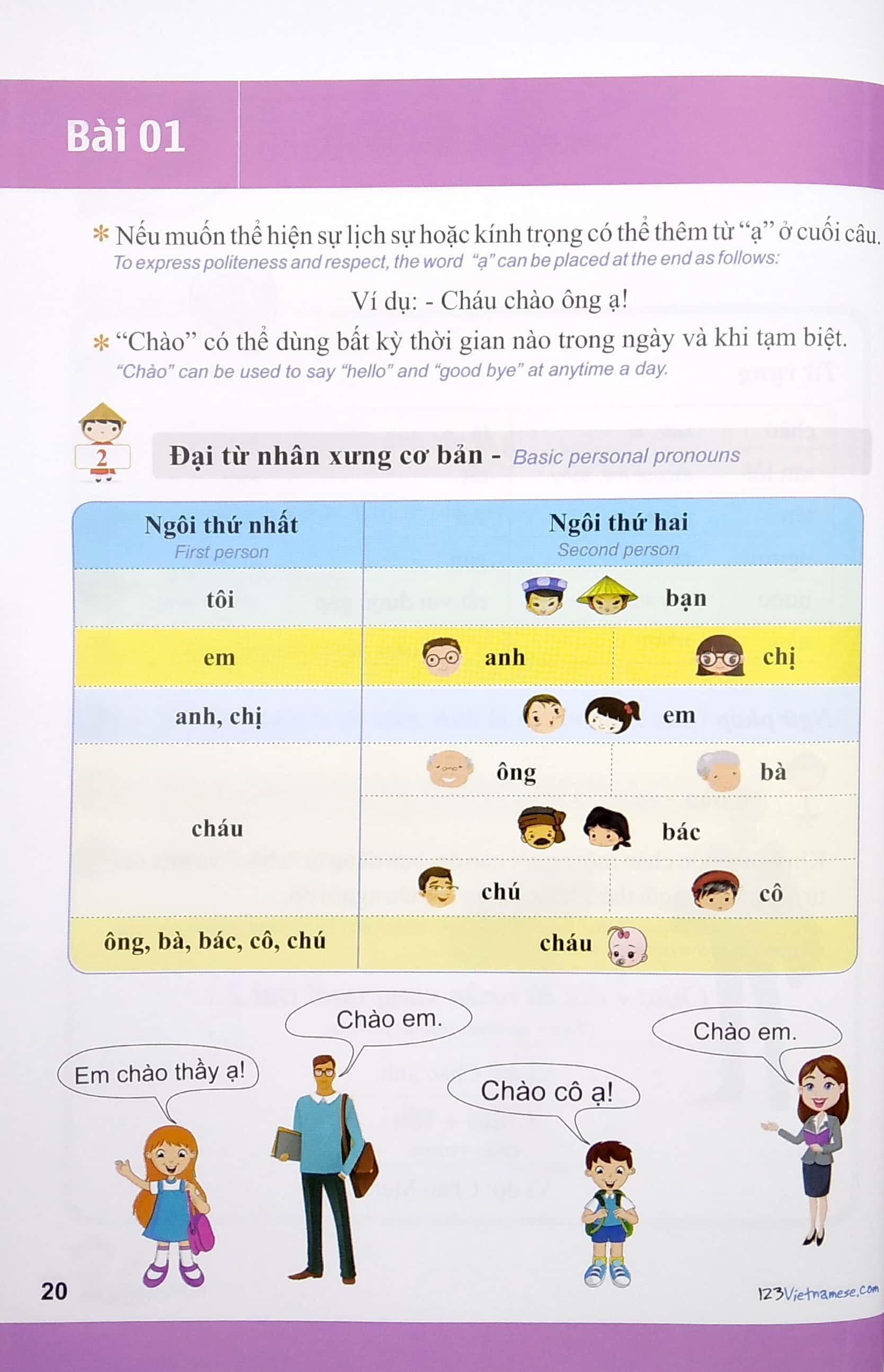 Tiếng Việt 123 - Tiếng Việt Cho Người Nước Ngoài - Vietnamese For Beginners - Student Book - Trình Độ A (Tái Bản 2024)