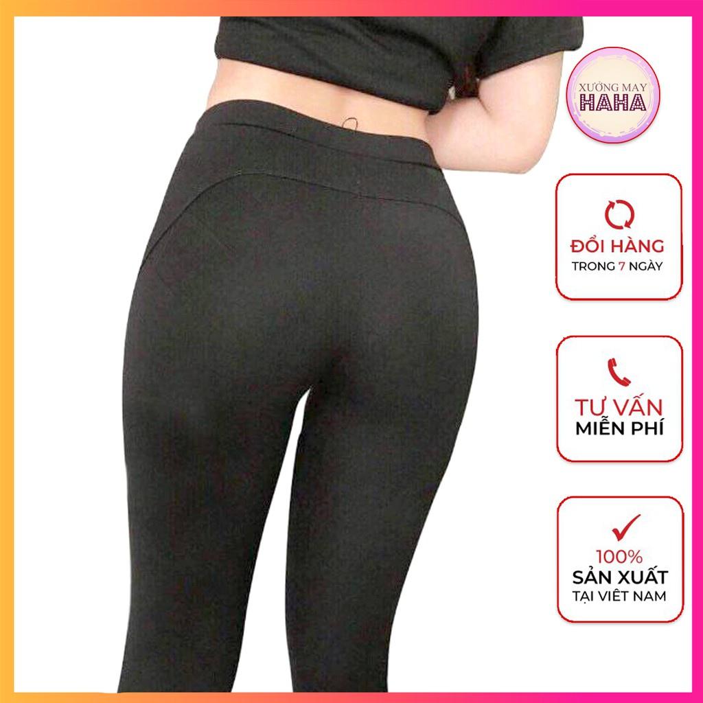 ▤㍿✚Quần legging nữ nâng mông 3 màu , dài có size lớn