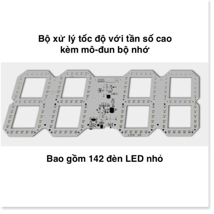 Đồng hồ trang trí để bàn hoặc treo tường đèn led đẹp mắt Silver Moon