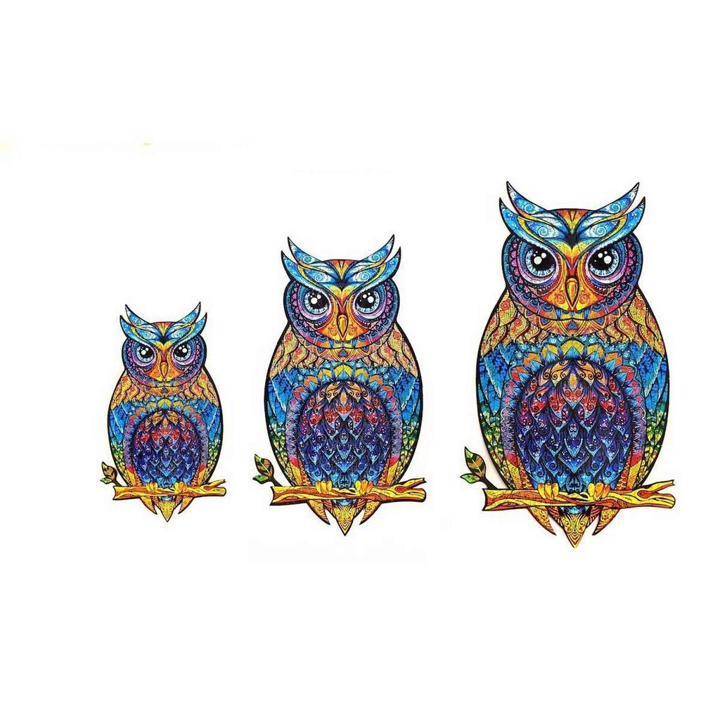 Đồ chơi xếp hình gỗ wooden jigsaw puzzles Charming Owl 175 mảnh ghép- M size