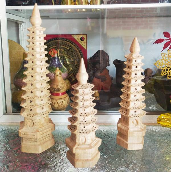 Tháp Văn Xương gỗ ĐÀO 7,9,13 tầng phong thủy
