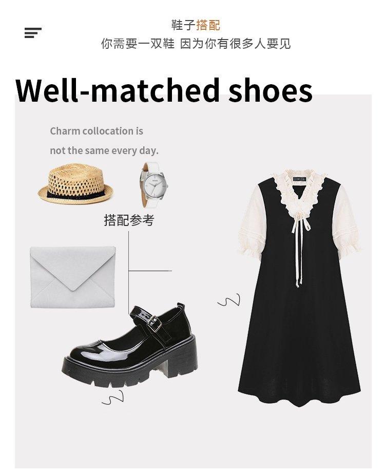 Giày Mũi Tròn Đế Dày 6cm Thời Trang Thanh Lịch Cho Nữ